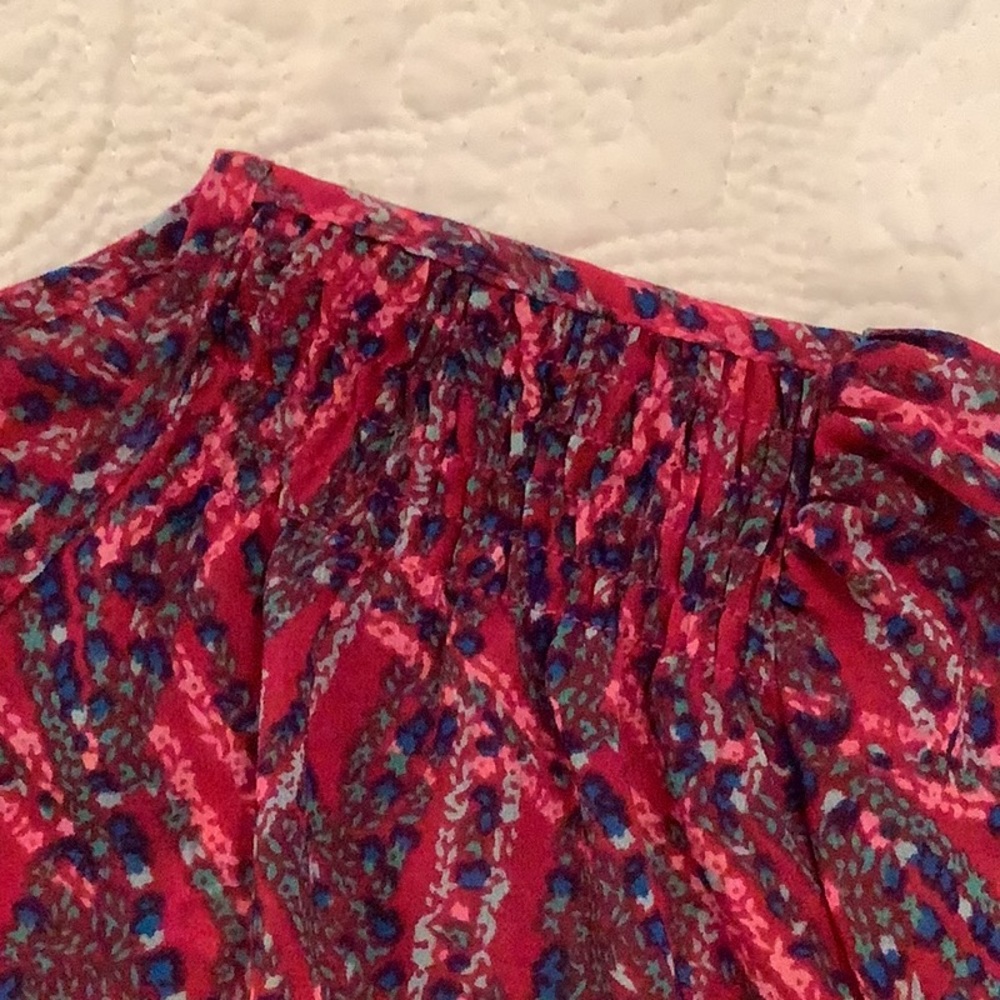 Fun2fun Sheer, Berry Colored, Split Neck Blouse S… - image 4